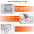KOCASO Large Live Animal Trap Cage, Foldable Heavy Duty Humane Rat Trap for Indoor and Outdoor, Metal Mouse Trap for Squirrel Gopher Chipmunk Mice Raccoon, Easy to Catch and Release, 31"x11"x12"