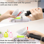 Brush Refills for OXO Dish Brush - 8 Pack Dish Brush Cleaning Soap Dispensing Head Replacement for Scrubber (White)