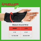 MUELLER Sports Medicine Green Fitted Wrist Brace, Wrist Pain Relief Support for Men and Women, Ideal for Carpal Tunnel, Tendinitis, Arthritis, Left Hand, Black, Large/X-Large