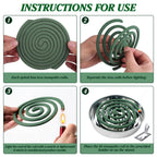 USKICH 40 Mosquito Coils | Mosquito Coils Outdoor Use Reaches up to 10 Fee (Contains 2 Holders & 4 Stands)