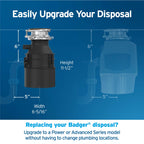 InSinkErator Badger 5 Garbage Disposal, Badger Series 1/2 HP Continuous Feed Food Waste Disposer