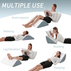 Ziiyllean Wedge Pillow for Knee Bed Wedge Pillow for Sleeping, Wedge Pillows for After Surgery Leg Pillow for Sciatica Back Knee Hip Ankles Back Pain Relief