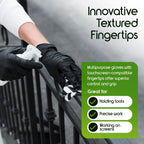 Inspire Black Nitrile Gloves HEAVY DUTY 6 Mil Nitrile Chemical Resistant Medical Cooking Cleaning Disposable Black Gloves (XL, 100, Count)