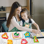 Sandwich Cutters for Kids Lunch,Sandwich Cutter and Sealer,Sandwich Cutter Set,Kids Lunch Accessories-Vegetable Fruit Cutter Set,Micky Mouse,Dinosaur,Star,Gingerbread Man Shapes (38PCS)