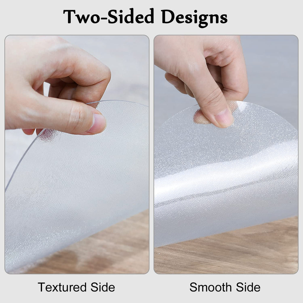 Blvornl Office Chair Mat for Hard Wood Floor, Sturdy Plastic Protector Floor Mat for Office Chair, Rectangle Transparent PVC Computer Hard Floor Chair Mat for Desk, Office, Home (Clear, 48 X 60in)