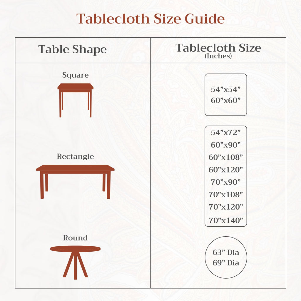 Maison d' Hermine 100% Cotton Table Cover - 70"x140" Rectangle Decorative Tablecloth - Washable Tablecloths for Dining, Home & Party - for Thanksgiving & Christmas - Kashmir Paisley Collection