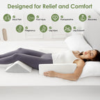 Bed Wedges & Body Positioners 3 in 1, Wedge Pillow for Back Pain Relief, Triangle Bed Wedge Pillow for Side Sleeping, Elderly, Bed Sores, After Surgery, Knees Elevated, Pregnancy