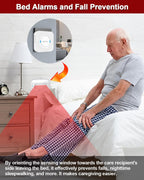 CallToU Bed Sensor Alarm and Fall Prevention for Elderly/Dementia/Patient Wireless Caregiver Pager Motion Sensor Alarms System Motion Detector Alert Monitor System 500+FT, Bed Alarm for Elderly Adult