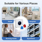 Caregiver Pager Wireless Call Buttons for Elderly Monitoring Smart Call System Alert Button for Seniors 1 SOS Call Buttons/Transmitters 2 Receivers Nurse Calling Alert for Home/Personal Attention