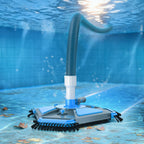 UIRWAY Upgrade Pool Vacuum Head with Side Brush & 360° Swivel Cuff, Heavy Duty Manual Kink-Resistant 1-1/2" x 40 Ft Vacuum Hoses, Weighted Triangular Shape for Inground & Above Ground Pool(No Pole)