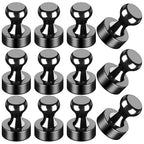 Fridge Magnets 12Pcs Refrigerator Whiteboard Small Strong Magnet Classroom Kitchen Accessories Decorative Locker Set Decor Must Haves Office Calendar Refrigerador Magnetic Cute Crafts Black
