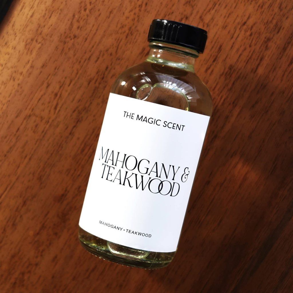 The Magic Scent "Mahogany & Teakwood" Oils for Diffuser - HVAC, Cold-Air, Ultrasonic Diffuser Oil - HVAC scents Inspired by Abercrombie & Fitch - Essential Oils for Diffusers Aromatherapy (200ml)