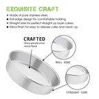 E-far 11 Inch Cake Pan Set of 3, Stainless Steel Round Cake Baking Pans, Non-Toxic & Healthy, Mirror Finish & Dishwasher Safe