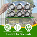 2 Pack Window Bird Feeder with Strong Suction Cups Durable and Sturdy Large Acrylic Clear Bird Feeder for Window Viewing, Bird House for Outdoors Window Viewing, Bird Watching Gifts for Elderly Kids