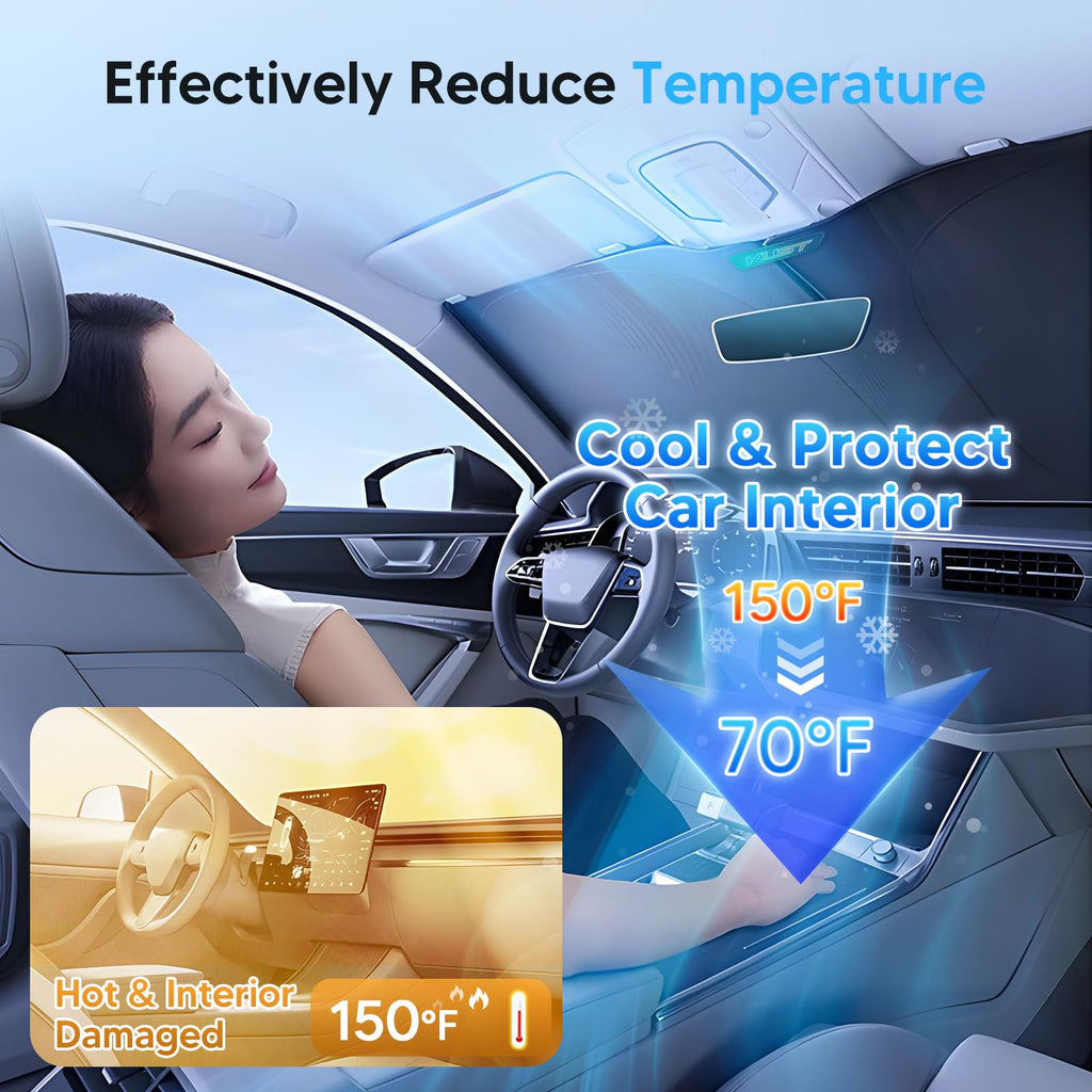 KUST Windshield Sun Shade for 1999-2006 Chevrolet Chevy Silverado/GMC Sierra 1500 2500 3500 2500HD Accessories Sunshade Window Protectors Foldable Blocks UV Rays Keep Your Car Cooler