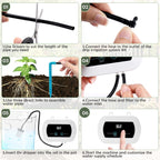 Automatic Watering System for Potted Plants, Indoor Garden Watering System Drip Irrigation Kits Saving Water Drip Irrigation System with Timer 33 FT Hose for Garden Rooms Balcony Indoor Plant