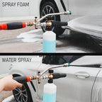 Hourleey Foam Cannon Dual-Connector Accessory, Pressure Washer Double Tip Attachment for Soap Cannon with 7 Power Washer Sprayer Nozzles, 1/4" Quick Connect, 4000 PSI