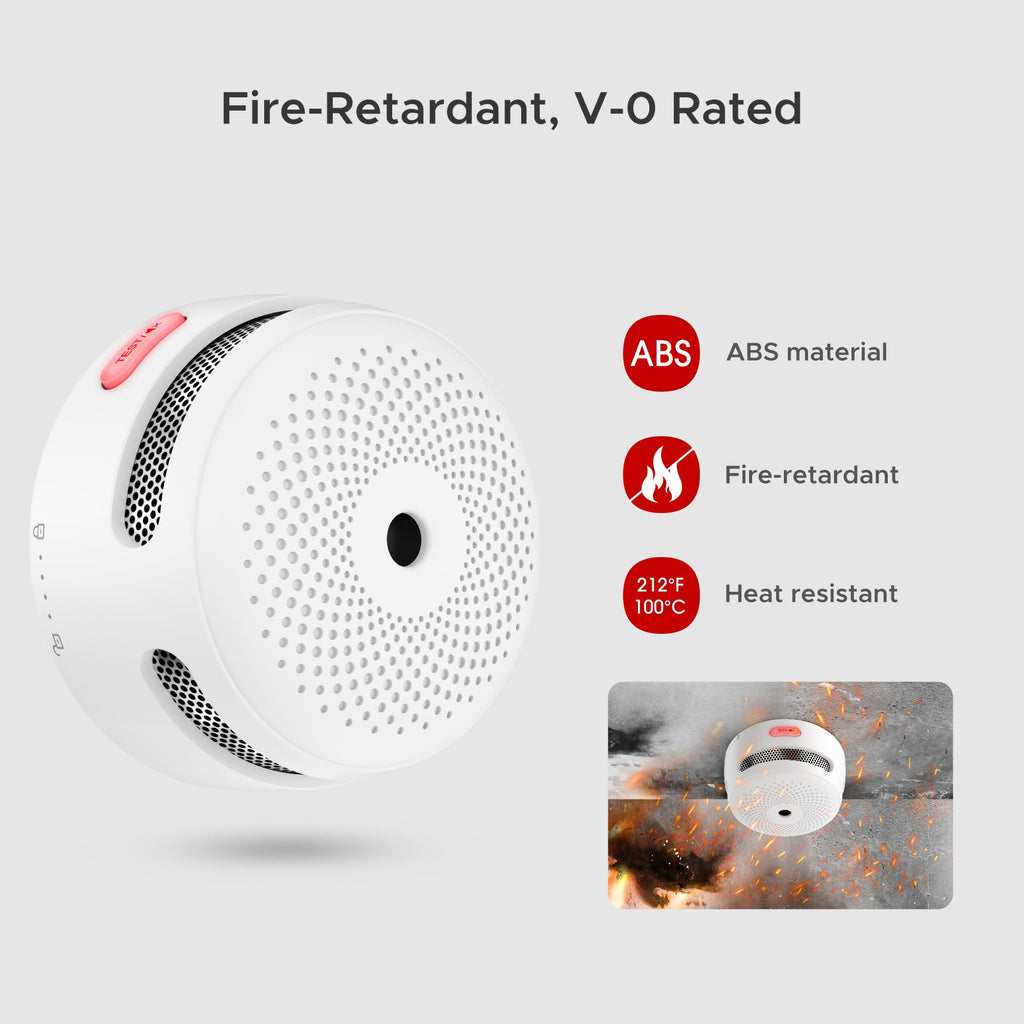 X-Sense Wireless Interconnected Smoke Detector Battery Powered Fire Alarm with Over 820 feet Transmission Range, XS01-WR Link+, 6-Pack