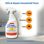 Orange Guard Home Pest Control Spray with D-Limonene | All-Natural Food Grade Orange Peel Oil for Bugs, Ants, Roaches, Fleas, Palmettos and Silverfish - 32oz