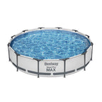 Bestway Steel Pro MAX Above Ground Swimming Pool (12' x 30") | Round Outdoor Backyard Family Pool with Tritech® Puncture-Resistant Liner | Easy Setup | Includes Filter Pump for Clean, Clear Water