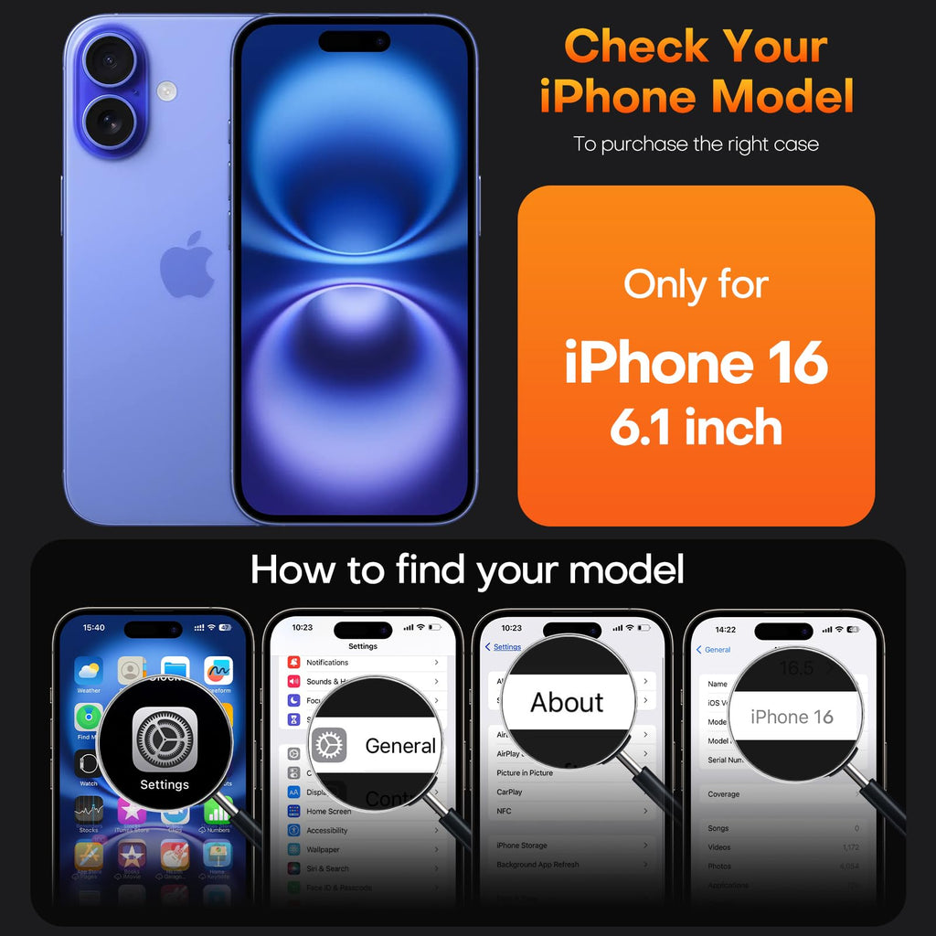 TAURI 5 in 1 for iPhone 16 Case, Compatible with MagSafe [Anti-Yellowing] with 2X Screen Protector + 2X Camera Lens Protector, Military-Grade Protection, Magnetic Phone Case for iPhone 16 6.1", Clear