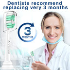 Aoremon Replacement Heads for Philips Sonicare Electric Toothbrush Compatible with Sonicare 2 Series C2 C1 Brush head and for all Sonicare Click-on Toothbrush Modles, 10 Pack