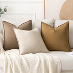 MIULEE Linen Pillow Covers 20x20 Inch Natural Beige Decorative Throw Pillow Covers Pack of 2 Soft Accent Farmhouse Couch Christmas Pillowcases Modern Home Decors for Sofa Cushion Living Room Bed