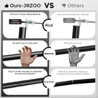 Curtain Rod for Windows 18-45 Inch, Black 5/8 Inch Small Window Treatment Rods, Short Adjustable Splicing Drapery pole, Matte Black