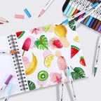 Art Marker Paper Pad, Ohuhu 8.9"x8.3" Portable Square Size, 120 LB/200 GSM Drawing Papers, 60 Sheets/120 Pages, Spiral Bound Drawing Book for Alcohol Markers Christmas Gift