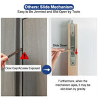 MOSECYOU Flush Bolt French Door Lock 6”, 2 Packs, Bolt Latch for Double Doors, Flip Lever Mechanism, Door Top/Bottom Lock for Sliding/Patio/Storm Door (Black, 6 in. - 2pack)