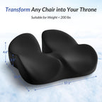 ZIKEE Gel Seat Cushion for Office Chair and Car Seat with Ergonomic Zoning, Memory Foam Chair Cushion for Sciatica, Lower Back, Tailbone Pain Relief and Intimate Ventilation, Non-Slip & Airy Cover