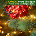 XURISEN 403FT Christmas Lights, 1000 LED Super Long String Lights 8 Modes & Memory Timer Plug in Twinkle Fairy Lights Decor for Home Xmas Party Wedding