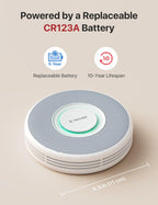 X-Sense Smart Smoke Detector with Voice Alerts and 17 Locations, Wi-Fi Smoke Alarm with SBS50 Base Station, Test from APP, Wireless Interconnected Fire Alarm, Model XS0B-MR31