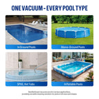 BIELMEIER Handheld Pool Vacuum with Telescopic Pole, Updated Swimming Pool Cleaner 19 GPM Powerful Suction, Cordless Pool Vacuum for Cleaning Above Ground Pools, Inground Pools, Spas, Hot Tubs