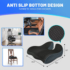 Raised Tail & Wide U-Shaped Memory Foam Seat Cushion for Hemorrhoid/Hip/Coccyx Pain Relief During Long Sitting/Driving - Seat Cushion for Office Chair,Car Seat,Wheelchair(Mesh Cover,Black)