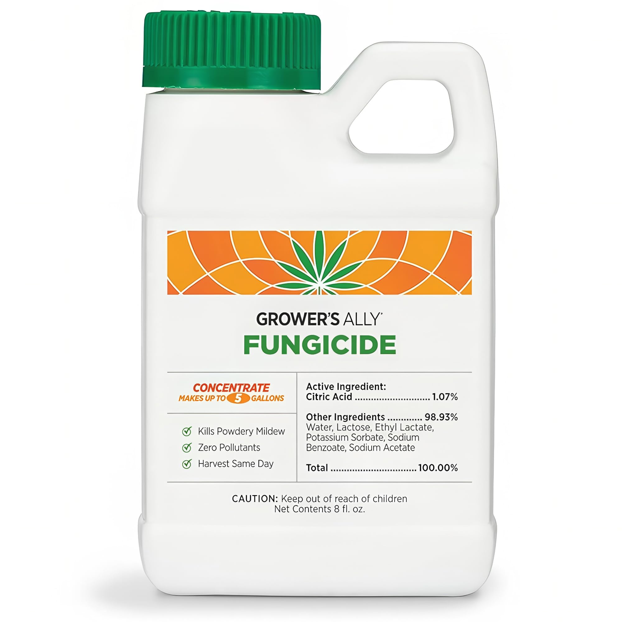 Grower's Ally Fungicide for Plants | Plant Fungicide Treatment Control for Powdery Mildew, Fungus and More - Trusted by Cultivators for Indoor & Outdoor Use, 8oz Concentrate Makes 5 Gallons