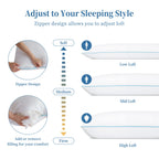 Memory Foam Body Pillow Insert - Full Body Pillow for Adults - Soft Large Long Bed Pillow for Side Sleeper (White, 20 Inchx54 Inch)