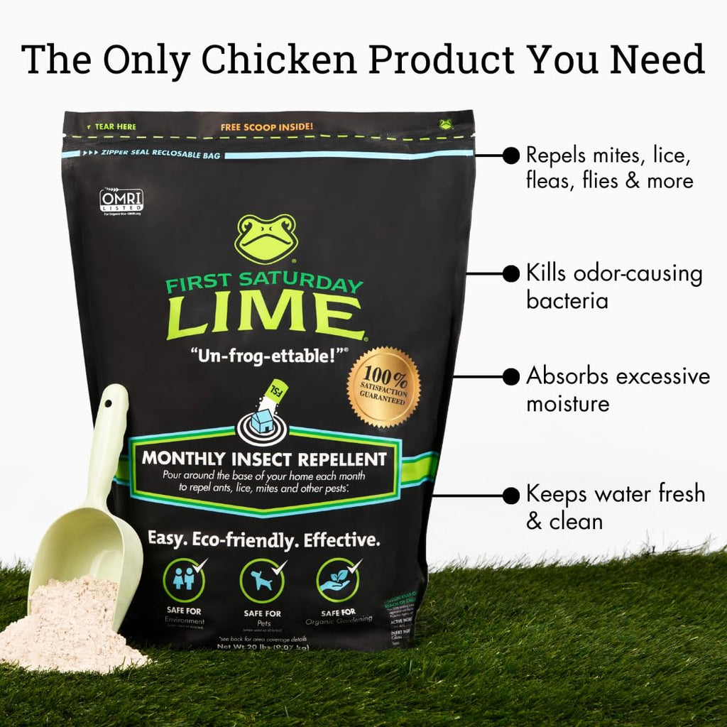 First Saturday Lime Insect Deterrent-20LB Bag| Monthly Insect Shield| Multi-Purpose Insect Control for Outdoors| Prevents Ants & Other Insects