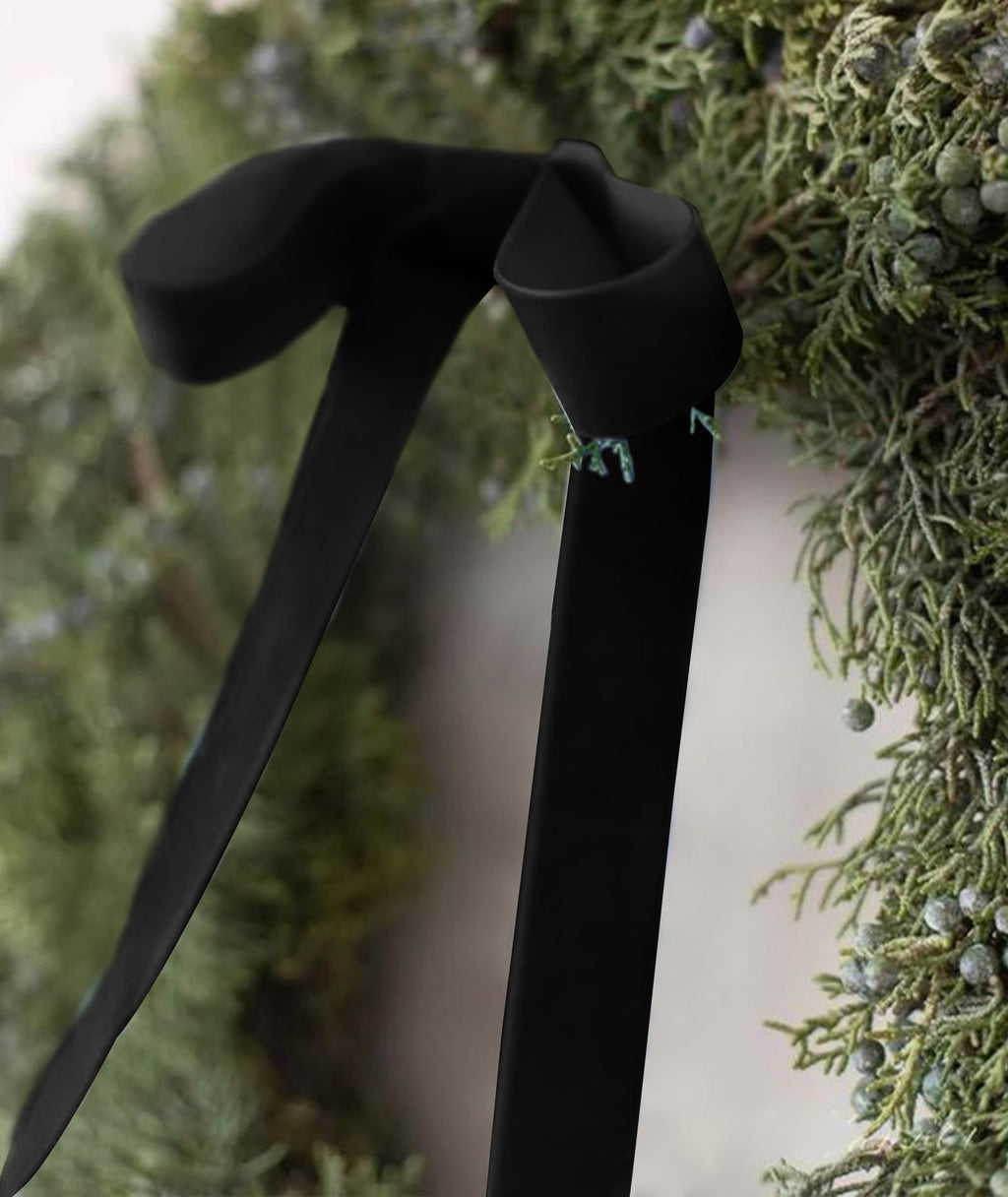 Black Velvet Ribbon 1.5'' 25 Yards for Christmas Tree, Gift Wrapping, Flower Bouquet, Wreath Decorations, Bow Making