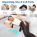 Positioning Wedge Pillow Side Sleeping Belt Connection, Limit Width Adjustable Bed Wedges Body Positioners for Back Pain Relief, Back Positioning Wedge for After Surgery, Anti Snoring, Back Support
