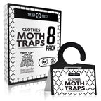 Clothing Moth Traps - 8 Pack - Non Toxic Moth Traps for Clothes with Pheromone Attractant - Odorless Sticky Trap for Closet, Carpets