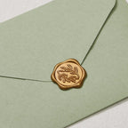 UNIQOOO Wax Seal Stickers - Olive Branch Wedding Invitation Envelope Seal Stickers, 50 Pcs Self- Adhesive Antique Gold Stickers, Perfect for Invitation, Christmas, Gift Wrapping