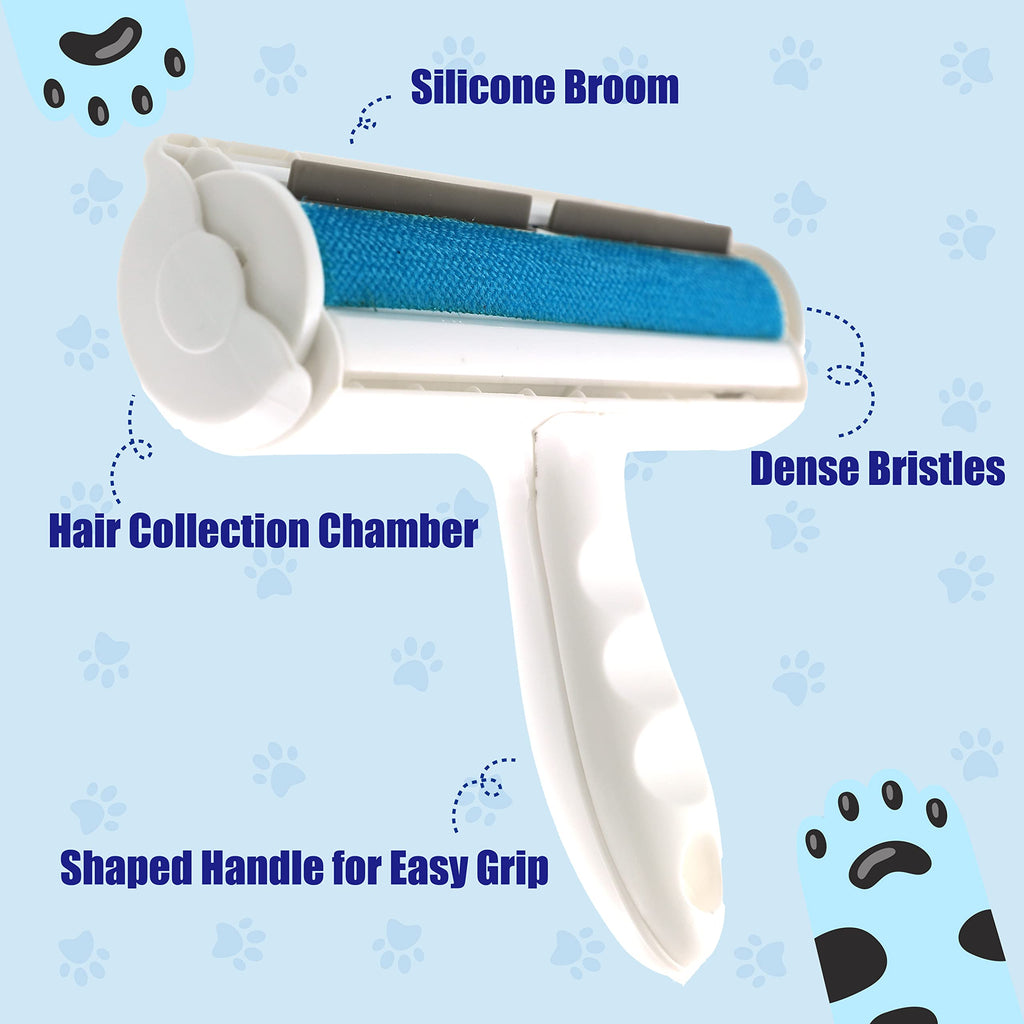 myHomeBody Pet Hair Remover | Reusable Lint Roller as Dog Hair Remover and Cat Hair Remover | Lint Roller For Pet Hair as Fur Remover | Puppy Supplies and Cat Accessories | Blue, 1pc