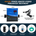 444301 Pool ionizer System, Pool Purifier with Active Level Control for In-Ground and Above-Ground Pools, Hot Tubs