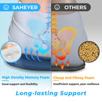 SAHEYER Donut Pillow for Tailbone Pain Relief and Hemorrhoids, Memory Foam Donut Cushion for Sciatica Nerve, Seat Cushion Butt Pillow for Men Women at Home Office Chair Car Long Sitting Comfort, Blue