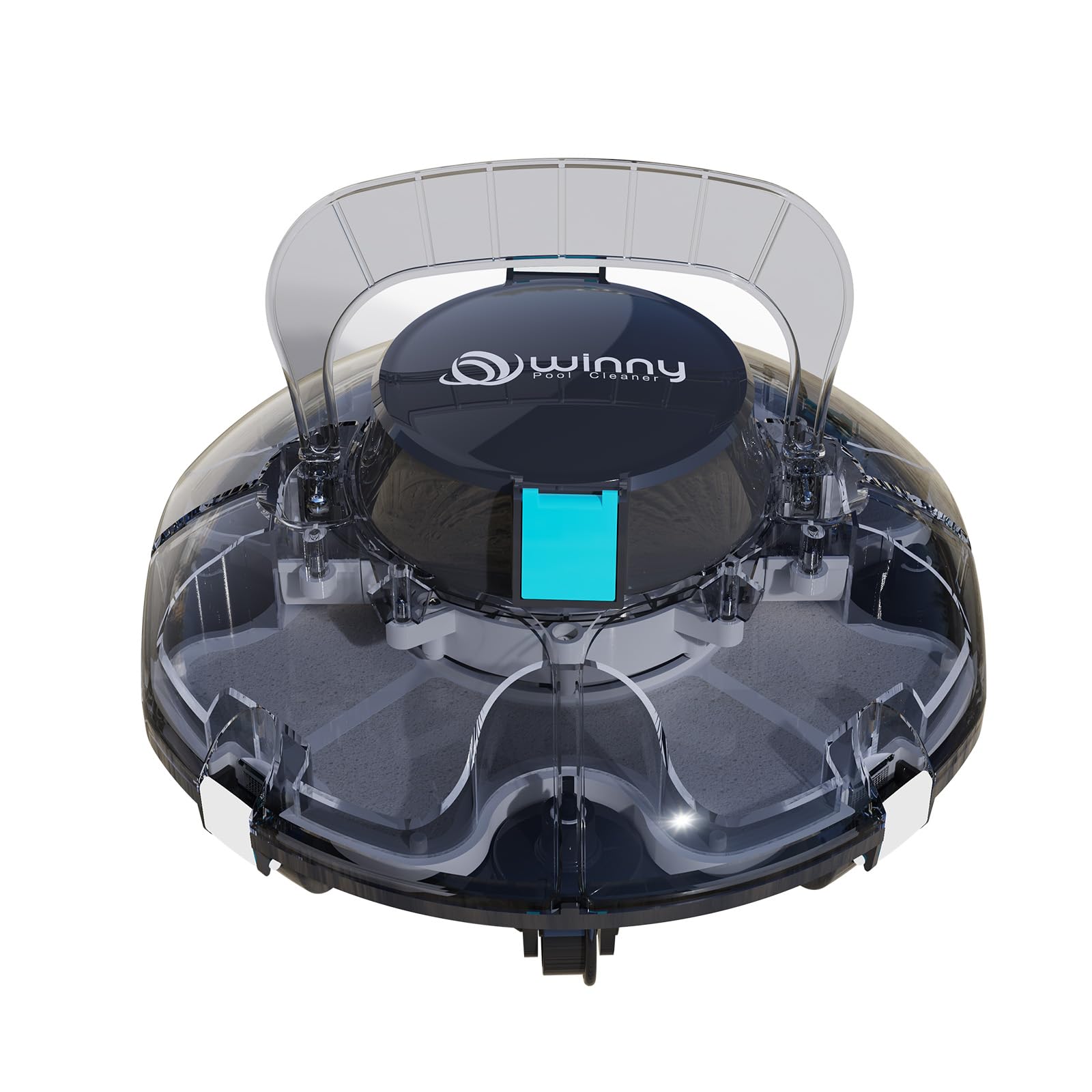 (2026 Upgrade) Cordless Robotic Pool Cleaner, Lasts 80 Min, Automatic Vacuum for Above-Ground Pools up to 650 Sq.ft,Portable, Self-Parking(Black Blue)