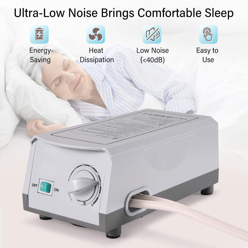 Careboda Alternating Pressure Mattress Anti Decubitus Air Pads with Electric Quiet Pump System, Pressure Sore Pad and Bed Sore Prevention, Air Mattress for Hospital Bed and Home Use