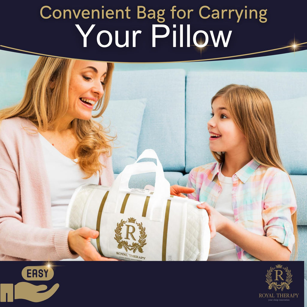 Royal Therapy Travel Memory Foam Pillow, Camping, Cervical Pillow for Pain, Contour Pillow, Shoulder Pain, Neck Pain Pillow