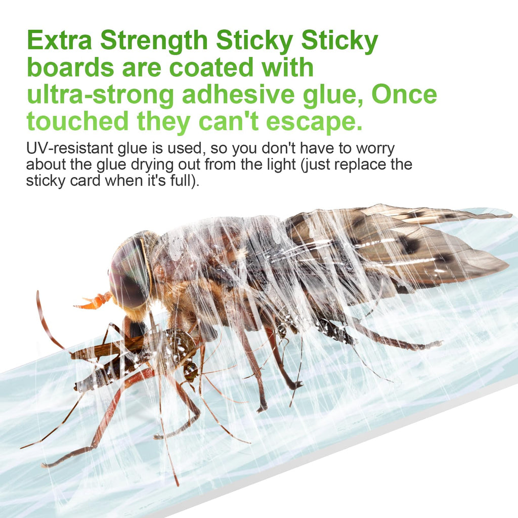 Gnat Traps for House Indoor, Fly Trap Indoor for Fruit Flies, Gnat, Moth, Mosquito, and Other Flying Insects - 2 Devices + 12 Glue Boards, Two Modes Protect 400 Sq Ft for Home