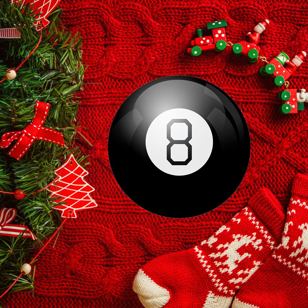 Yassk Mystic 8 Ball Retro Edition Fortune Telling Ball with Floating Answers, Novelty Toy Funny Gift Mystic Black Ball